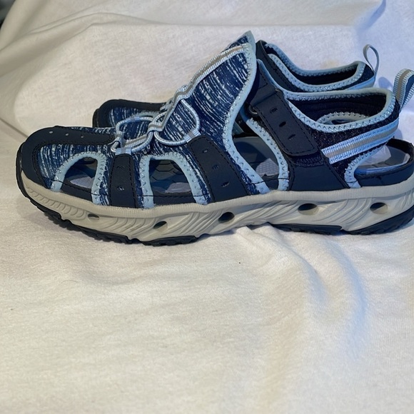 Cheeks Fitbody Sport Sandals women’s size 7 1/2W, EUC, Blues, velcro - Picture 7 of 12